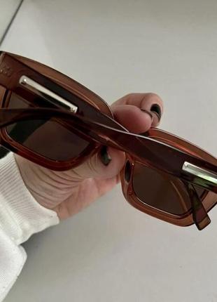 Сонцезахисні коричневі окуляри в стилі ретро маркування uv400 зручні та якісні5 фото