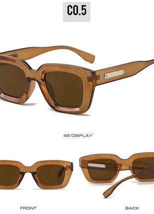 Сонцезахисні коричневі окуляри в стилі ретро маркування uv400 зручні та якісні4 фото