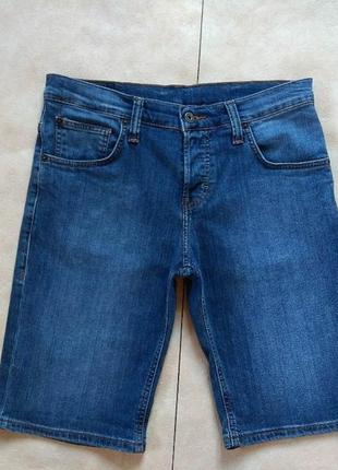 Мужские брендовые джинсовые шорты бриджи с высокой талией mustang, 33 pазмер.