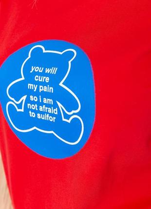 Футболка жіноча з принтом, колір червоний4 фото