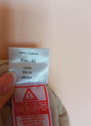 Бежево-серые хлопковые шорты с накладными карманами 46-48 г.5 фото