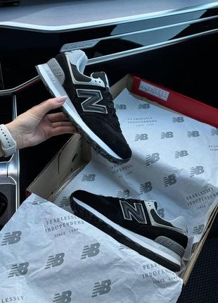 Женские кроссовки new balance 574 black white