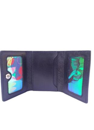 Кожаный мужской кошелек "ventana" черный3 фото