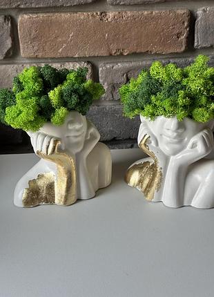 Декор з мохом дівчина з мохом подарунок