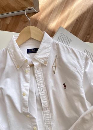 Polo ralph lauren белая рубашка1 фото