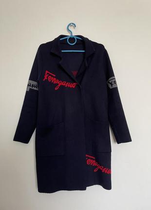 Трикотажный кардиган пальто пиджак2 фото