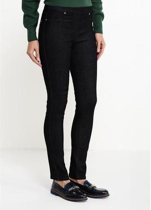 Wallis чорні прямі легкі джинси з високою посадкою застібка збоку