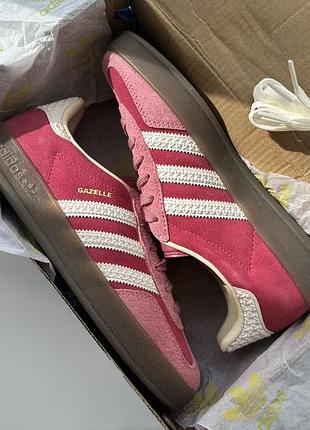 Adidas gazelle indoor pink cloud white if1809 / адідас газелі рожеві