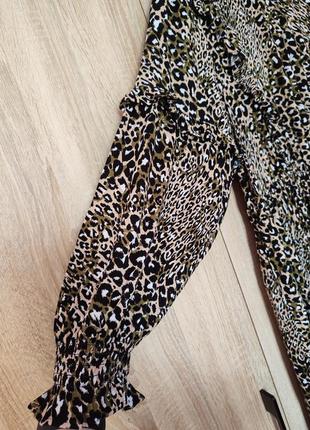 Гаренькое натуральное леопардовое платье миди платье размер 52-54-564 фото