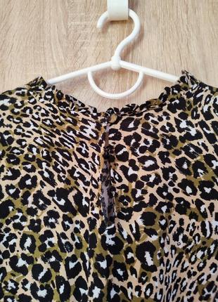 Гаренькое натуральное леопардовое платье миди платье размер 52-54-566 фото