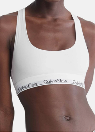 Calvin klein modern cotton logo bralette hot sale