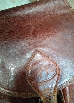 Повністю шкіряний  брендовий рюкзак верблюжжя шкіра9 фото