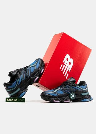 Чоловічі кросівки new balance 9060 black blue нью беланс чорного з синім кольорів