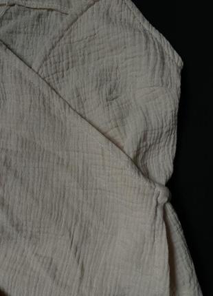 Муслінова сукня на запах беж2 фото