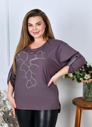 Женская блузка свободного кроя. размер 60-62