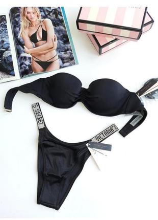 Купальник бандо victoria's secret original xs s m  34d 75d 75c зі стразами