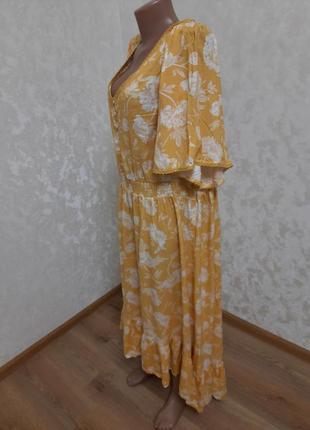 Солнечное роскошное платье макси большой размер6 фото