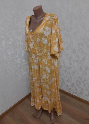 Солнечное роскошное платье макси большой размер3 фото