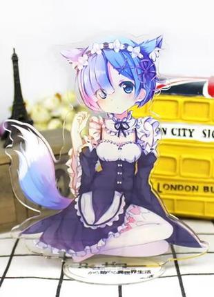 Фигурка акрилловая re:zero. жизнь с нуля в альтернативном мире рєм