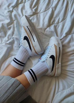 Кроссовки nike court legacy lift white белые женские