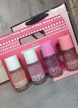 Подарочный набор горожан merry mini mists. pink. victoria’s secret. оригинал 🇺🇸