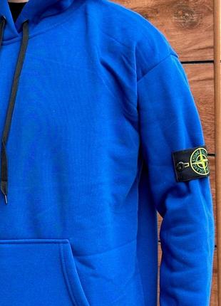 Худи stone island синий