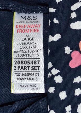 Пижамные домашние штаны капри m&amp;s длинные шорты трикотаж хлопок-вискоза р.l3 фото