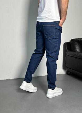 Мужские джинсы мом темно синие5 фото