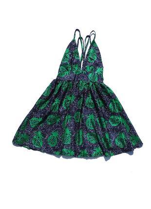 Платье с зелёными ананасами lansbell