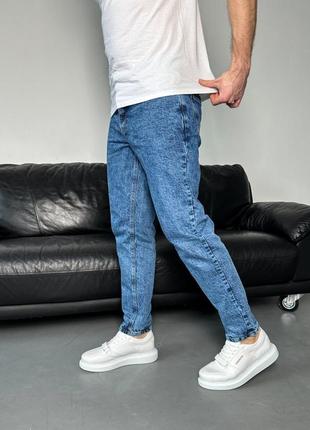 Мужские джинсы мом голубые5 фото