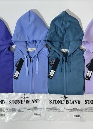 Оновили наявність зіп худі stone island zip hoodie в яскравих кольорах