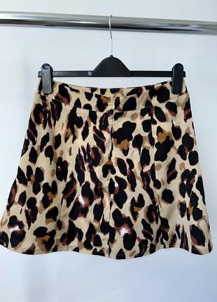 Спідниця  міні в леопардовий принт юбка мини в леопардовый принт2 фото