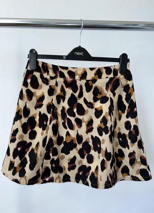 Спідниця  міні в леопардовий принт юбка мини в леопардовый принт3 фото