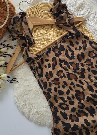 Комбинезон шортами вельветовый леопардовый4 фото