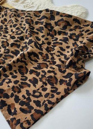 Комбинезон шортами вельветовый леопардовый6 фото