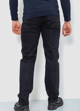 Классические базовые черные мужские джинсы прямого кроя прямые мужские джинсы однотонные4 фото