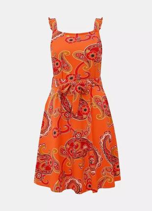 Брендовое трикотажное платье "dorothy perkins" с принтом. размер uk14/eur42.