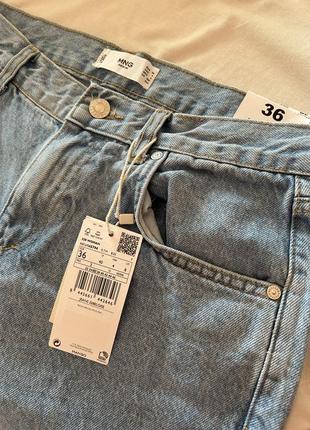 Новые джинсы mango wide leg low waist jeans трубы с разрезами / дырками / с потертостями5 фото