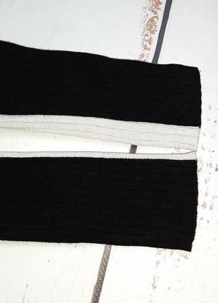 1+1=3 фирменный черный базовый свитер рубчик с открытыми плечами h&amp;m, размер 46 - 485 фото