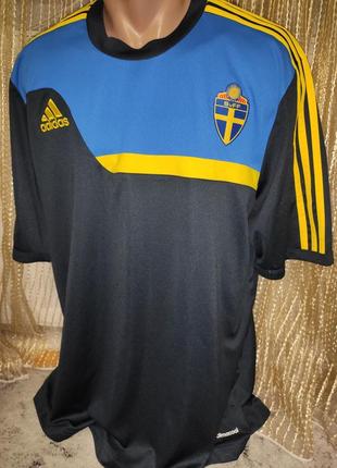 Спорт фирменная футболка 2013-14 sweden adidas.хл