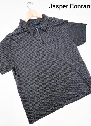 Чоловіча футболка поло з коміром в смужку з кишенею від бренду jasper conran