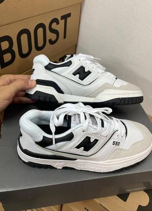 Кроссовки new balance 550 white black2 фото