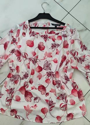 Женская нарядная белая блуза блузка кофточка bonmarche 16 (l-xl) 50-52