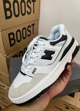 Кроссовки new balance 550 white black8 фото