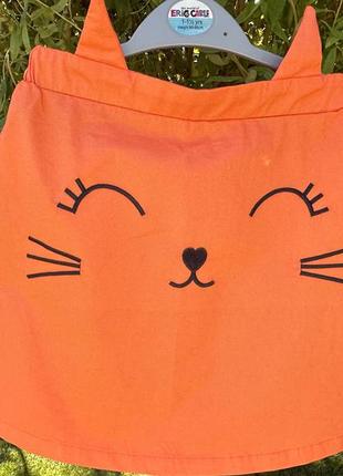 Оранжевая юбка кошка кот котенка кошка