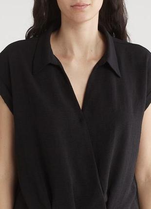 Сорочка чорна з коротким рукавом літня gerard блуза