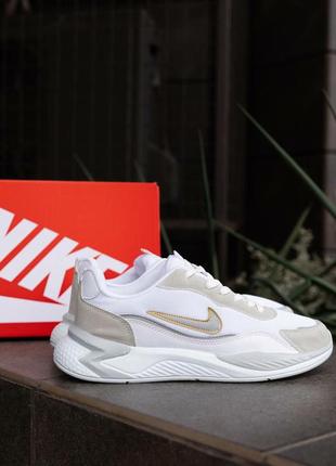 Мужские кроссовки nike racer white silver