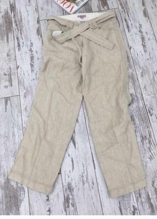 Шикарні штани (100% льон) бежевого кольору бренду monsoon1 фото