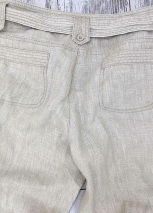 Шикарні штани (100% льон) бежевого кольору бренду monsoon4 фото