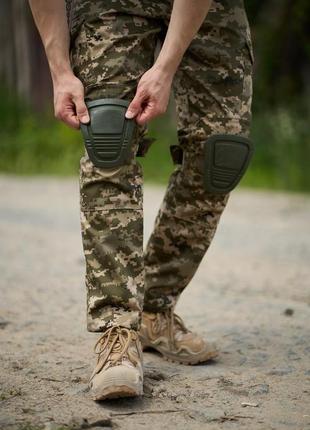 Качественные коттоновые мужские брюки для военных хлопковые мужские брюки военные пиксельные брюки с наколенниками пиксельные штаны5 фото
